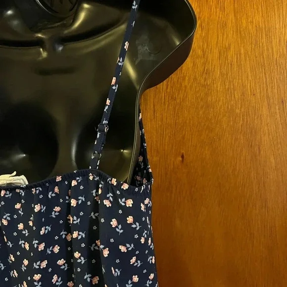 Hippie Rose Blue Floral Sleeveless Blouse - Picture 16 of 16